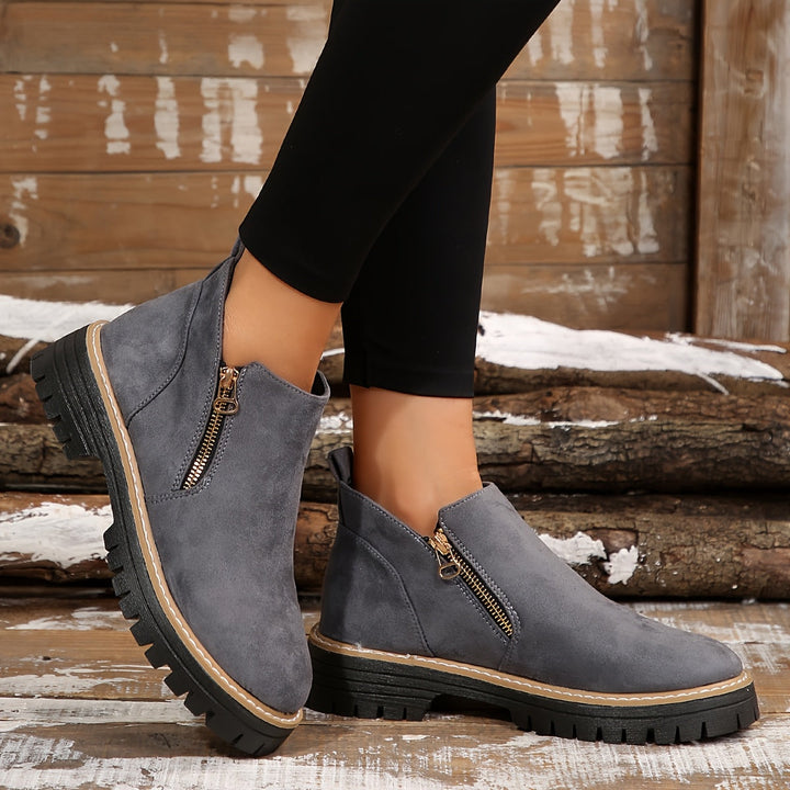 Sable | Reliable Ankle Boots with Non-Slip Grip and Side Zip Entry