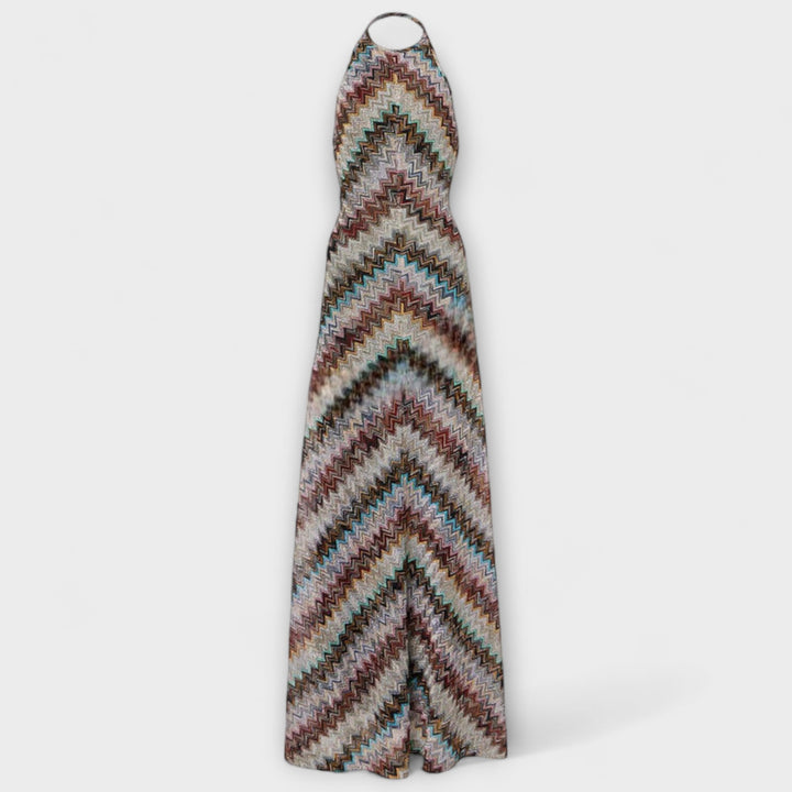 Reese - Robe tricotée Jodie avec motif chevrons coloré