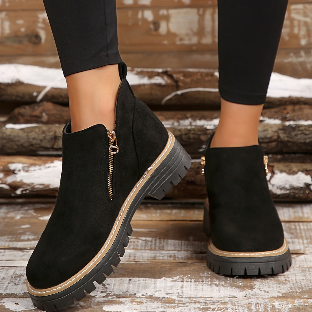 Sable | Reliable Ankle Boots with Non-Slip Grip and Side Zip Entry