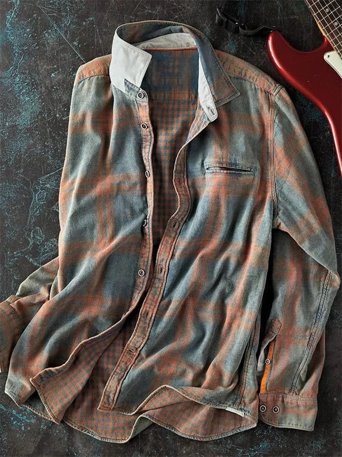 Chemise à carreaux tie-dye Sawyer