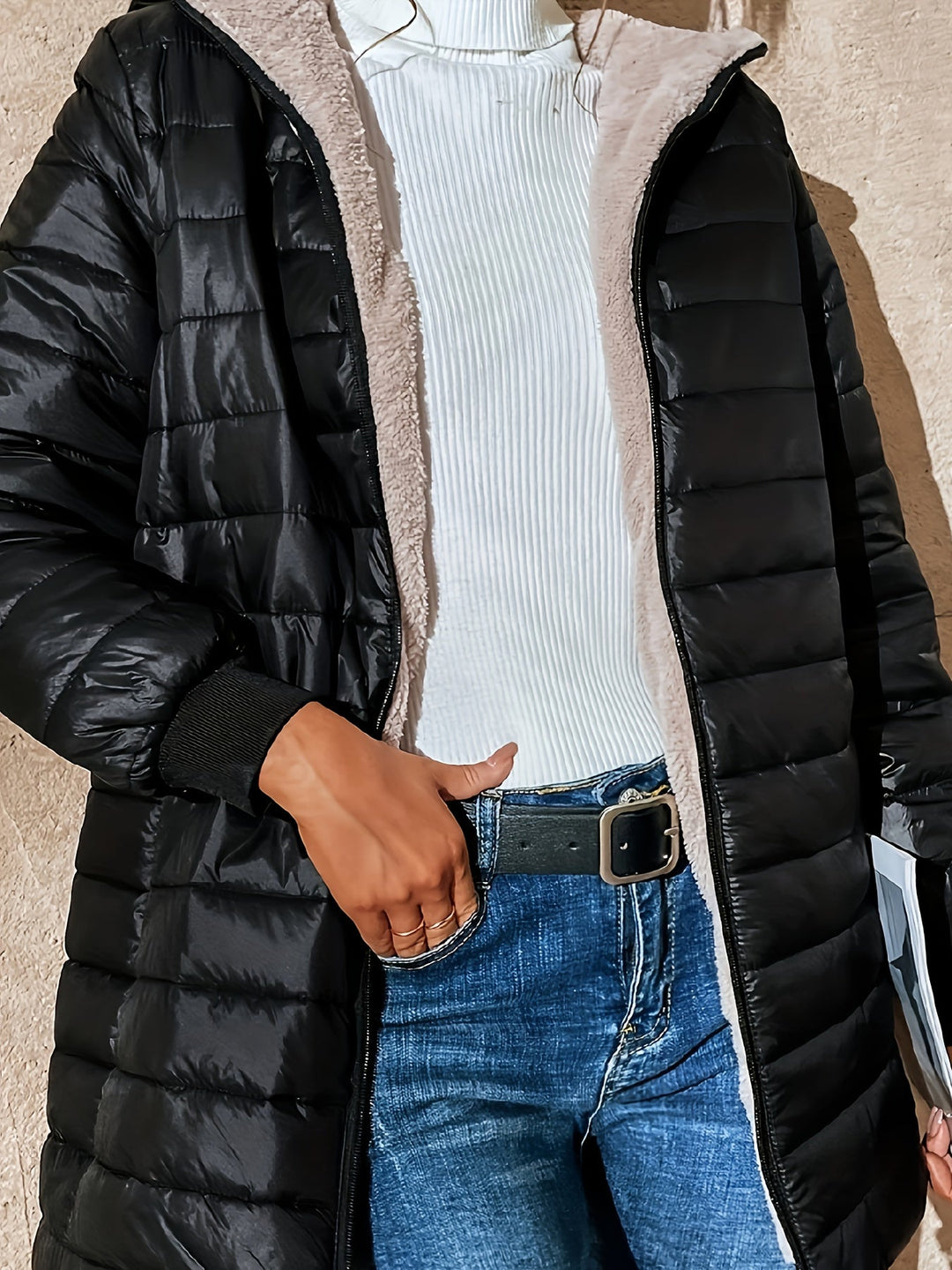Michèle | Manteau long imperméable et élégant