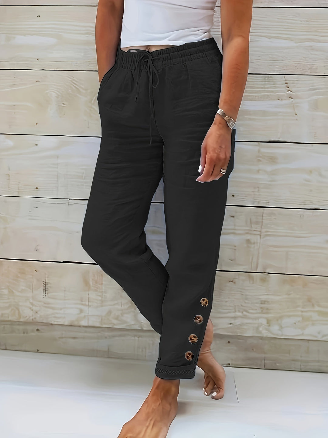 Linnea™ – Pantalon droit slim en coton