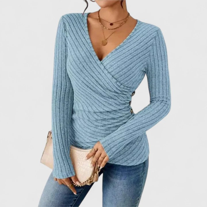 Vera | Haut sophistiqué à effet blousant
