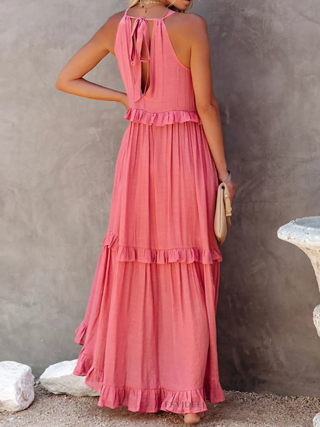 Elsie - Robe maxi à volants