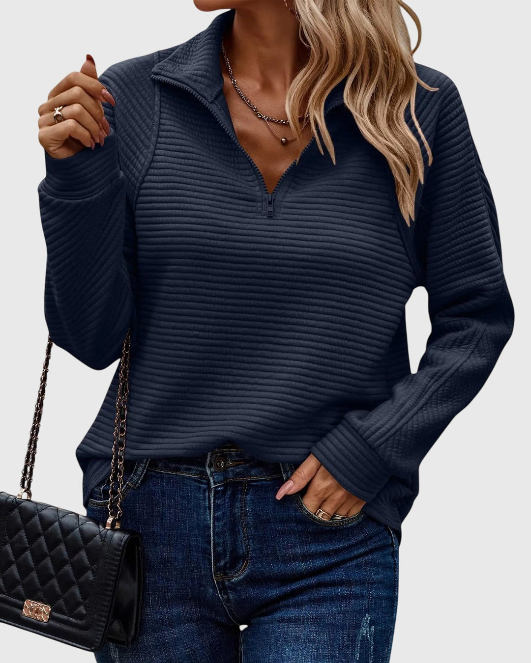 Abigail™ | Pull élégant avec fermeture éclair