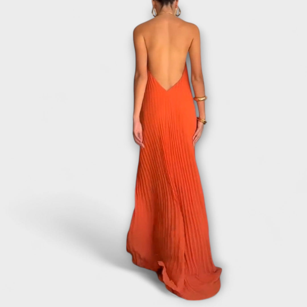 Poppy - Robe stylée avec encolure plissée