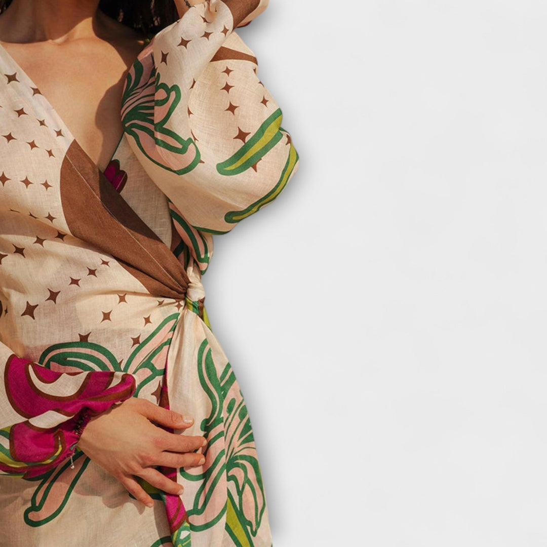 Tracey - Robe Tunique Maxi à Nouer