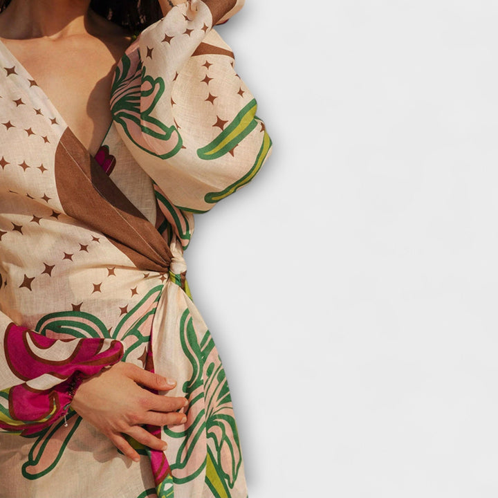 Tracey - Robe Tunique Maxi à Nouer