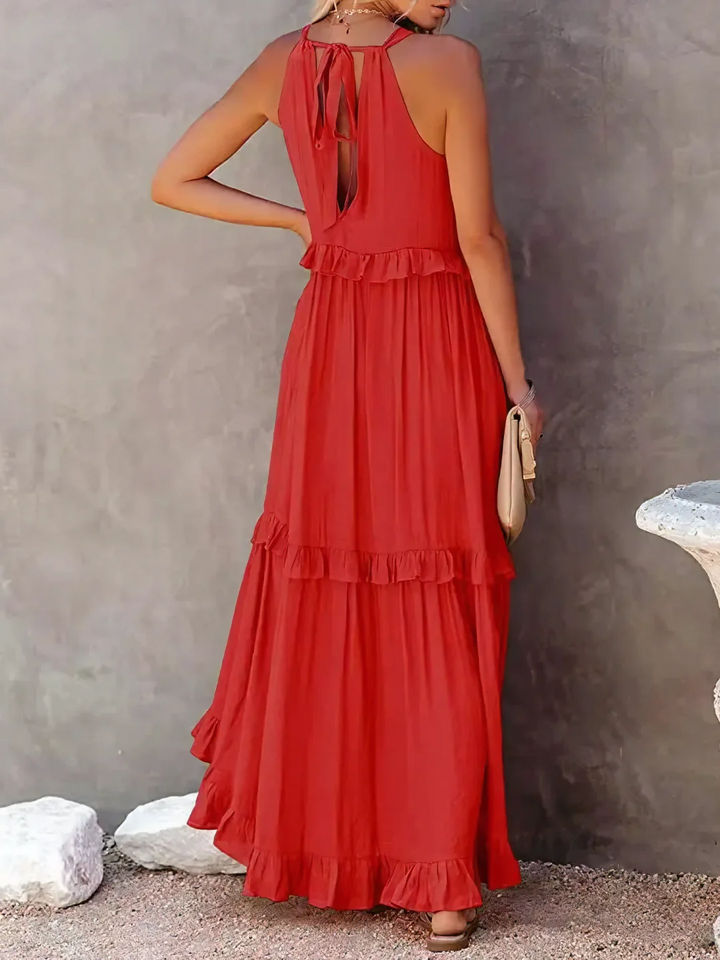 Elsie - Robe maxi à volants