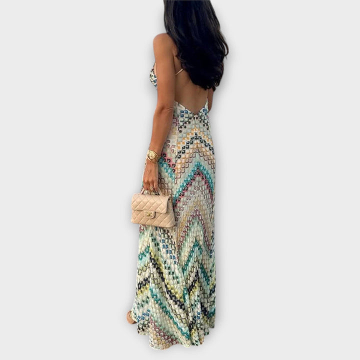 Remi - Robe maxi colorée à motif chevrons Missoni