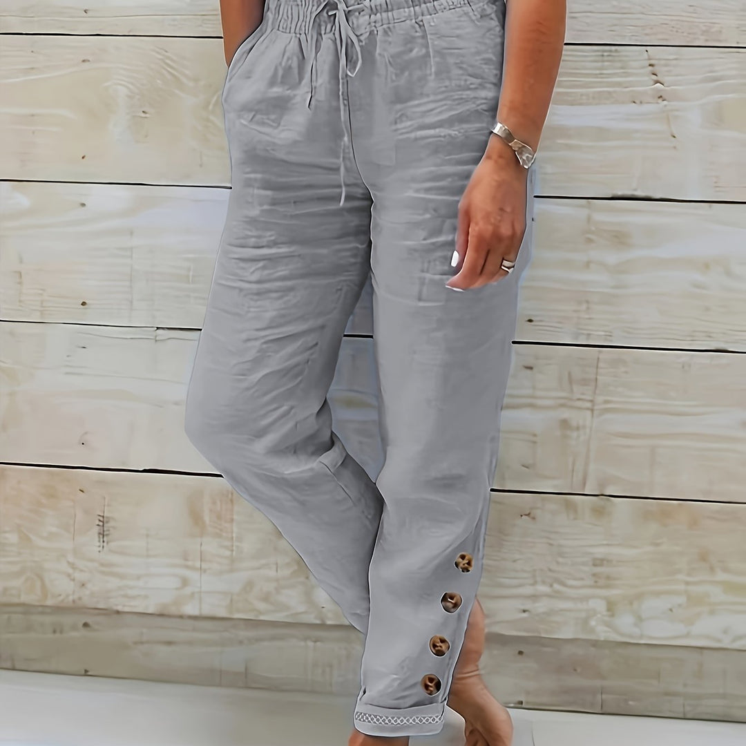 Linnea™ – Pantalon droit slim en coton