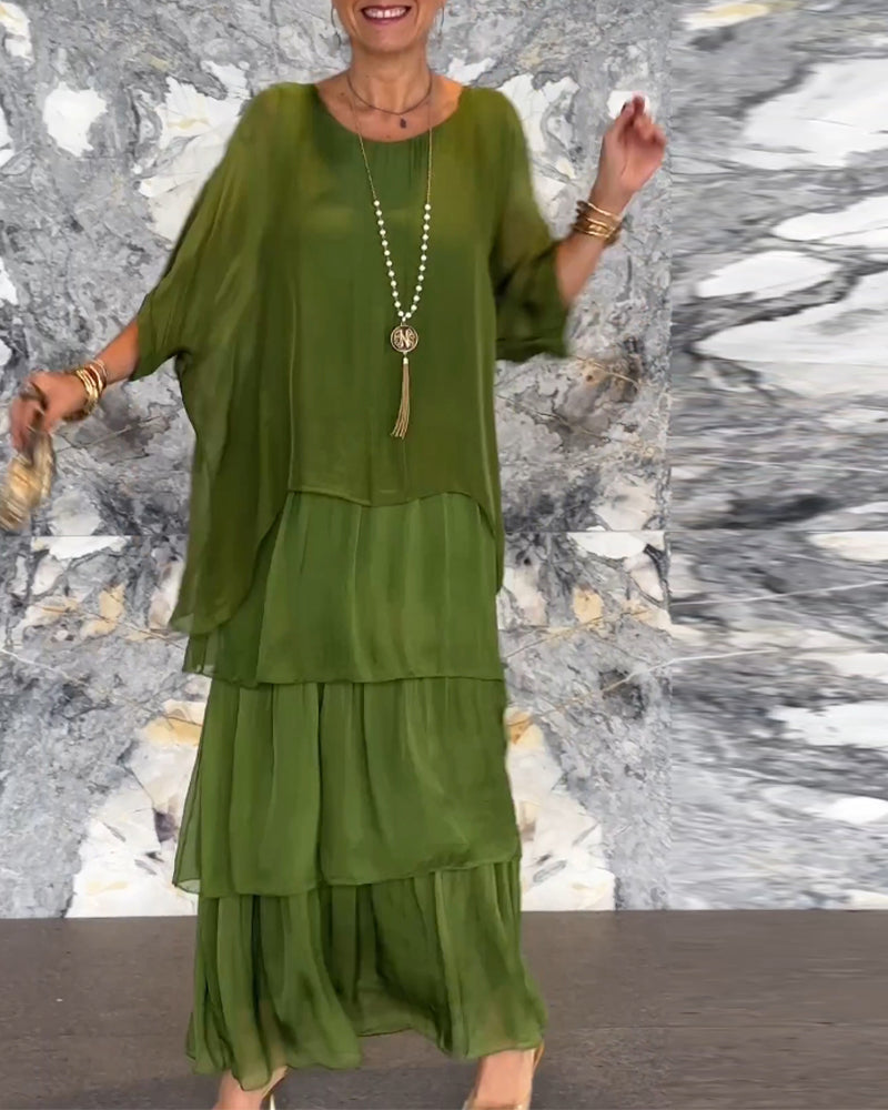 Morgan™ | Robe maxi verte à volants
