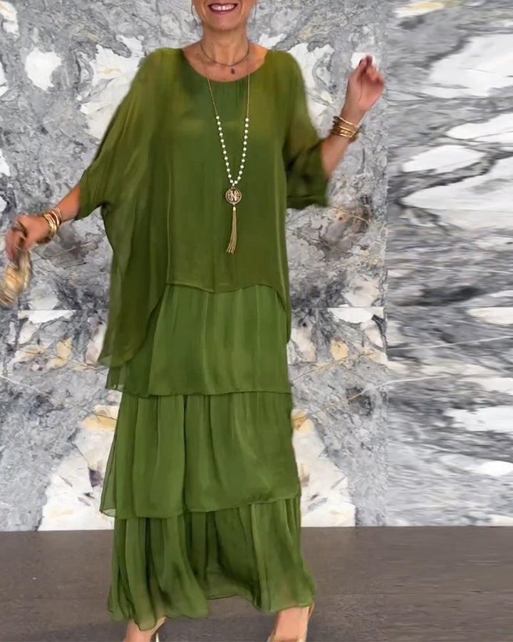 Morgan™ | Robe maxi verte à volants