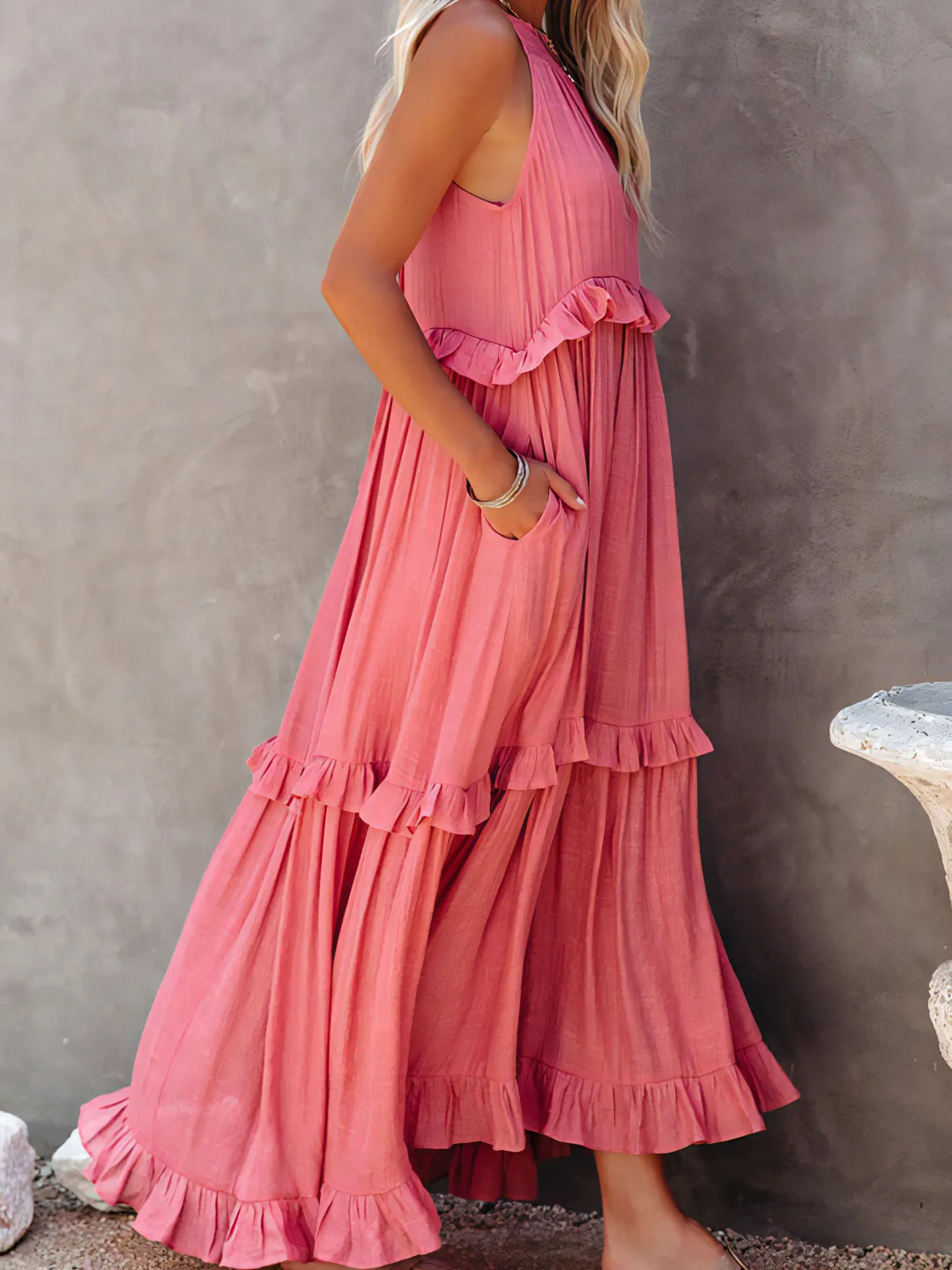 Elsie - Robe maxi à volants