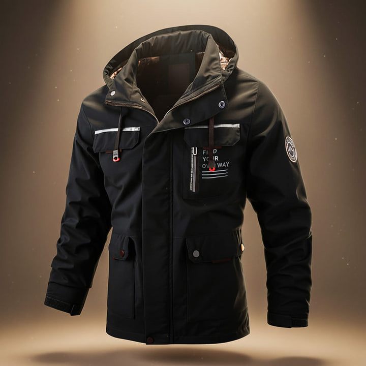 Cody | Tough Men’s Water Resistant Hooded Jacket with Reinforced Pockets
