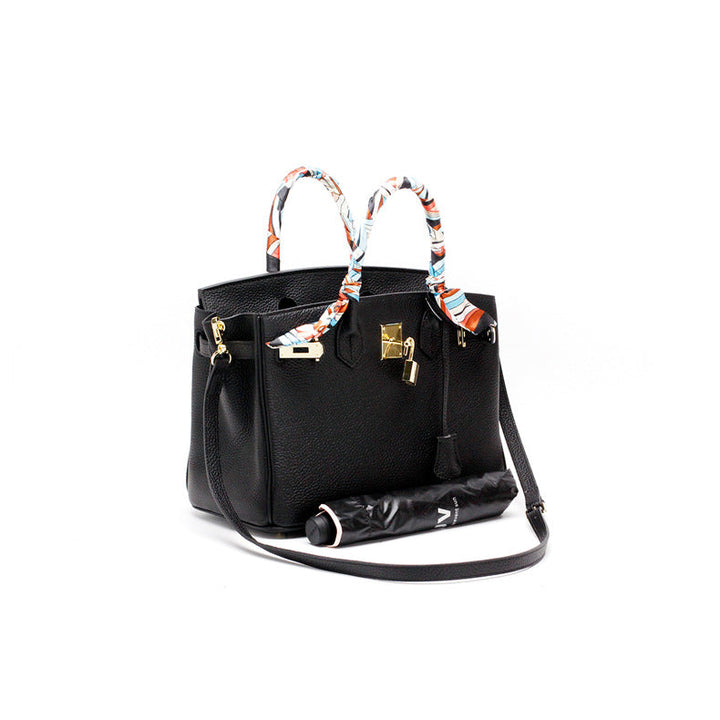 Victoria | Classic Leather Handbag with Multiple Pockets and Secure Closure
