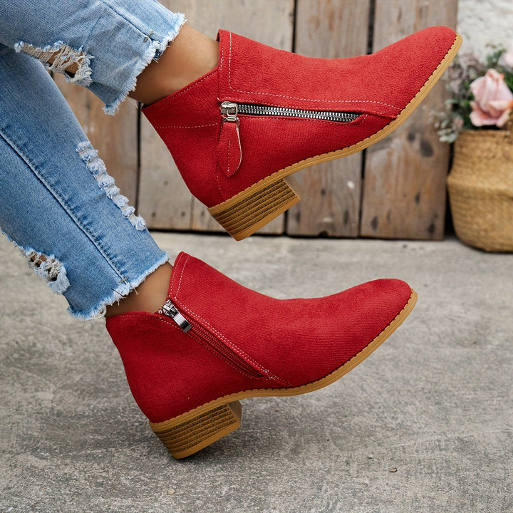 Anneliese | Bottines de cheville confortables avec fermeture éclair et soutien de la voûte plantaire
