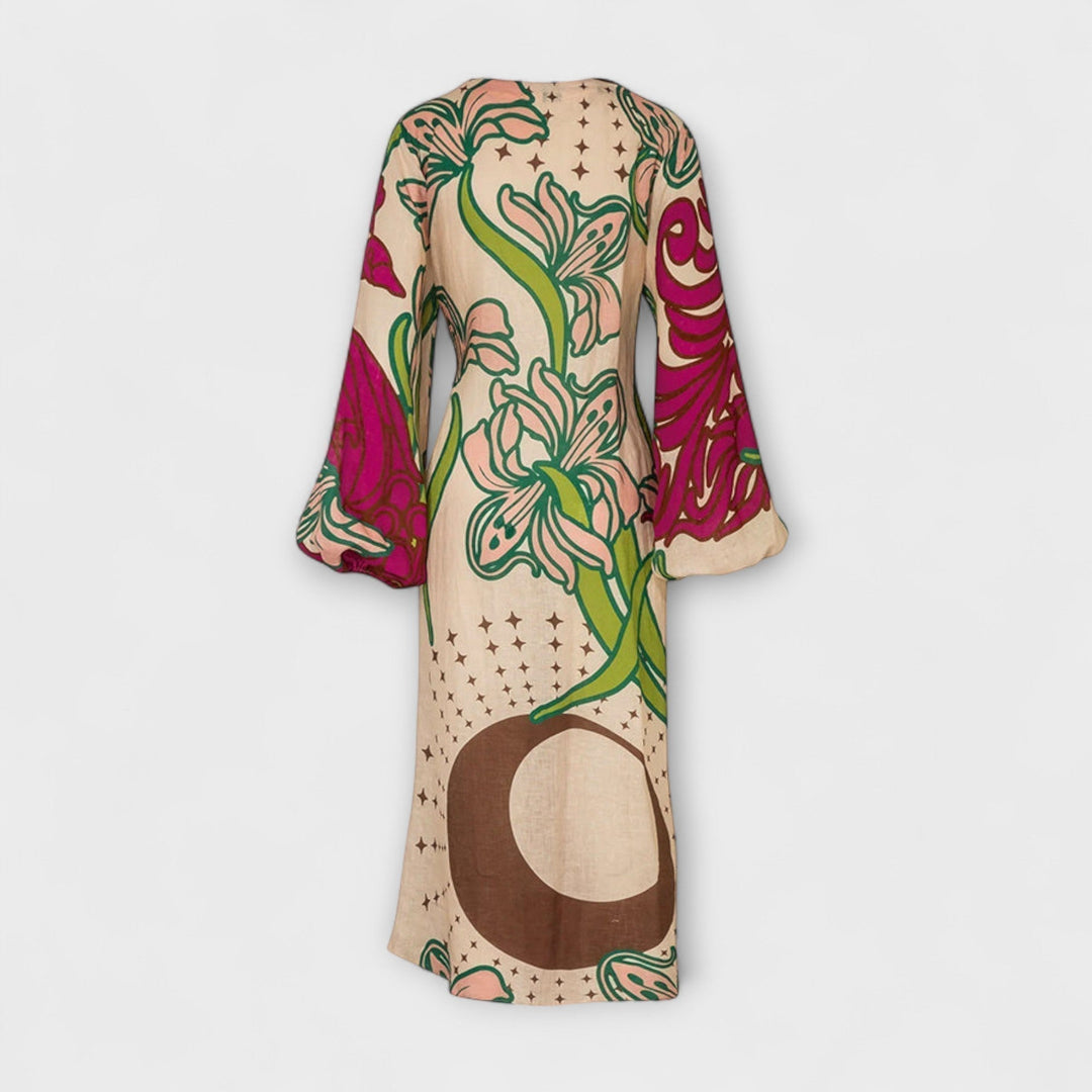 Tracey - Robe Tunique Maxi à Nouer