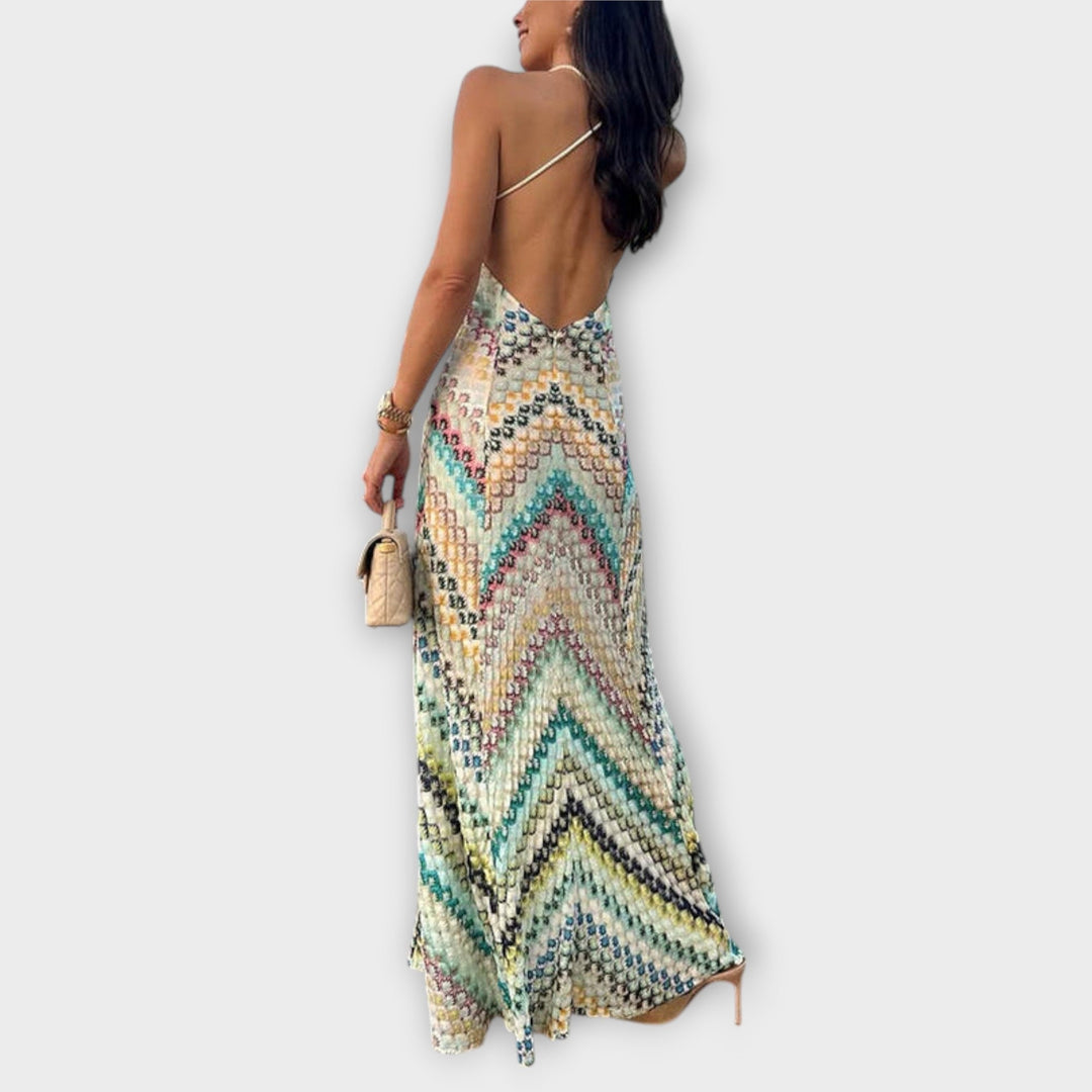 Remi - Robe maxi colorée à motif chevrons Missoni