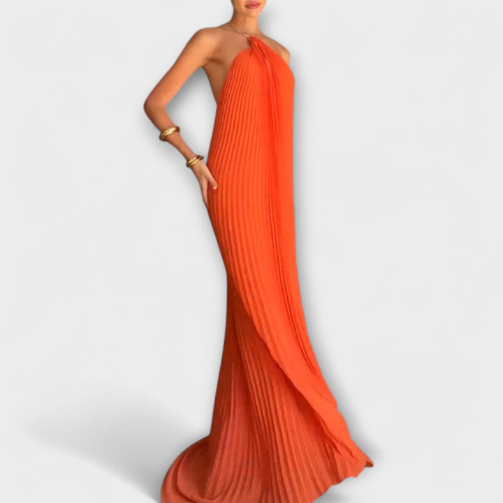 Poppy - Robe stylée avec encolure plissée