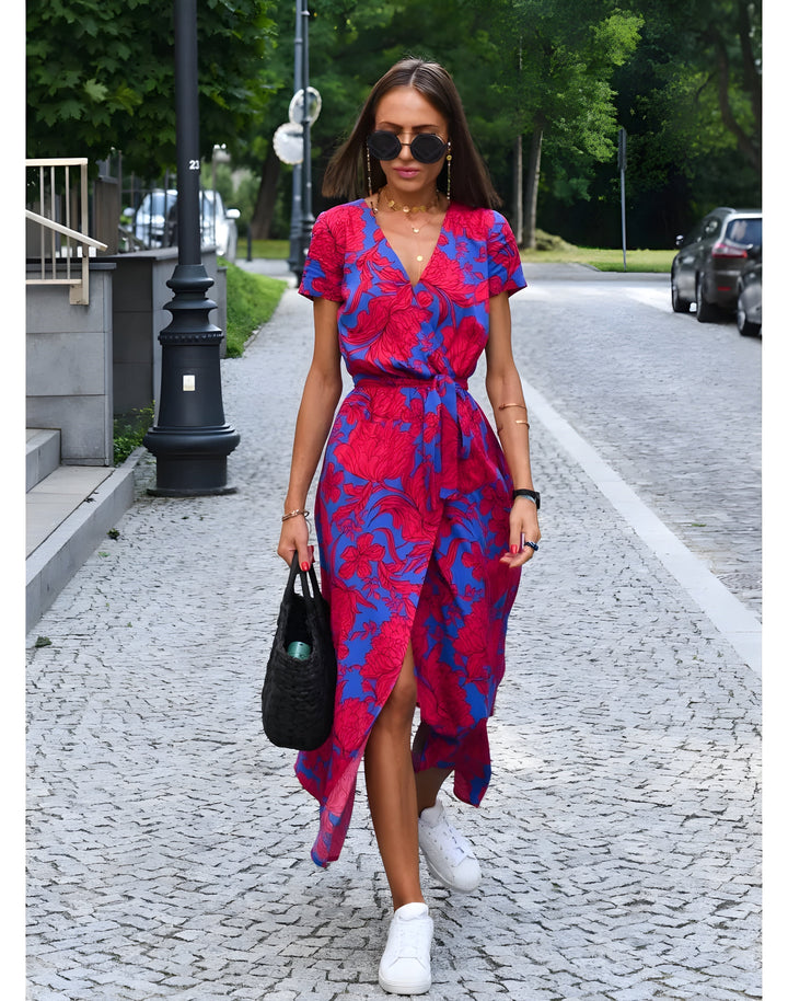 Delaney | Robe portefeuille à imprimé floral stylée