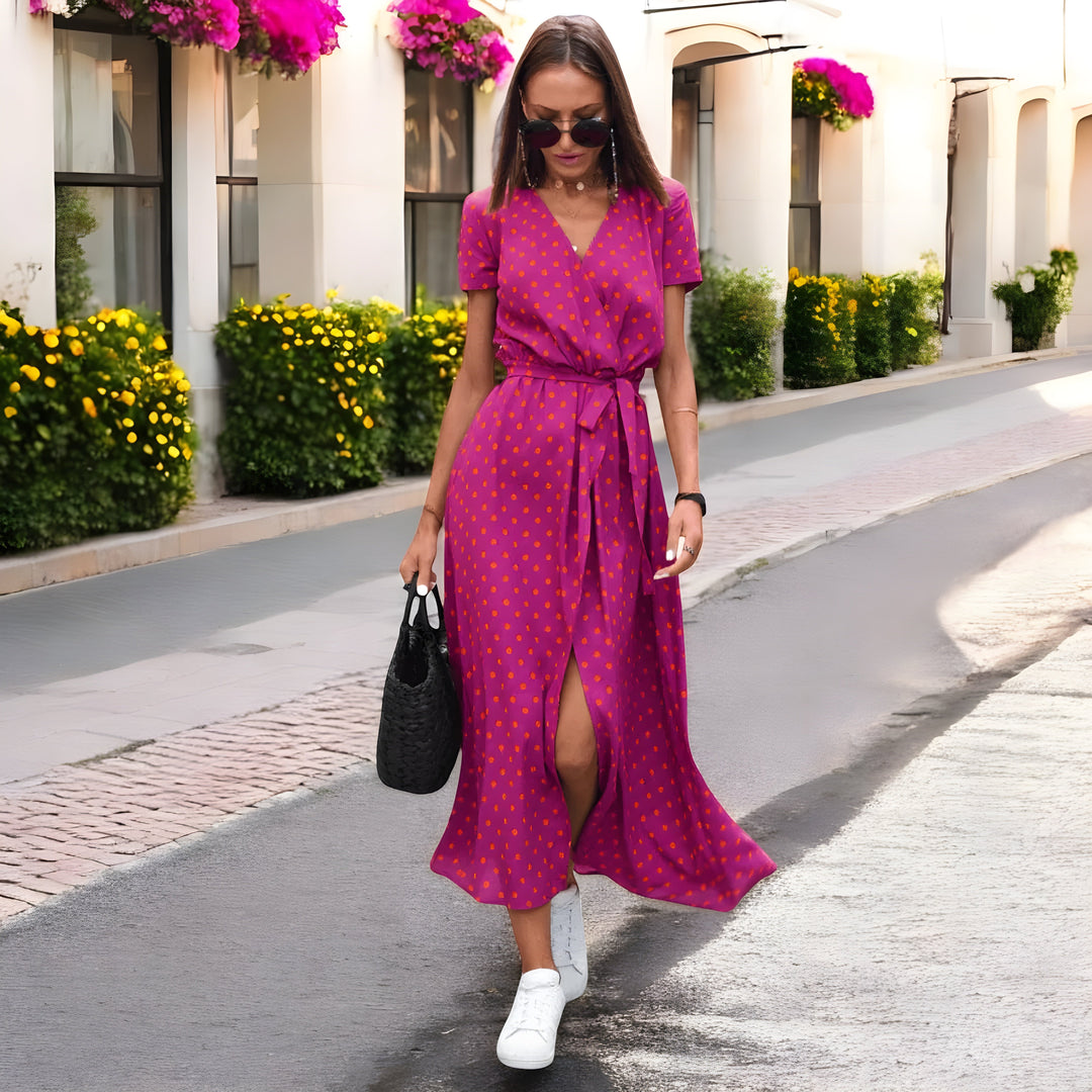 Delaney | Robe portefeuille à imprimé floral stylée