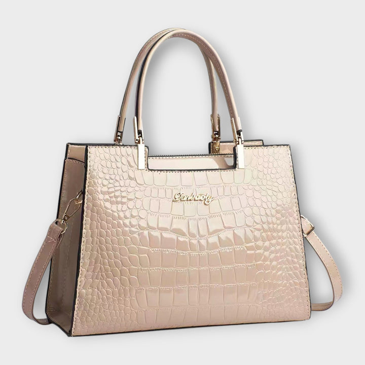 Olivia | Sac à main brillant à motif crocodile