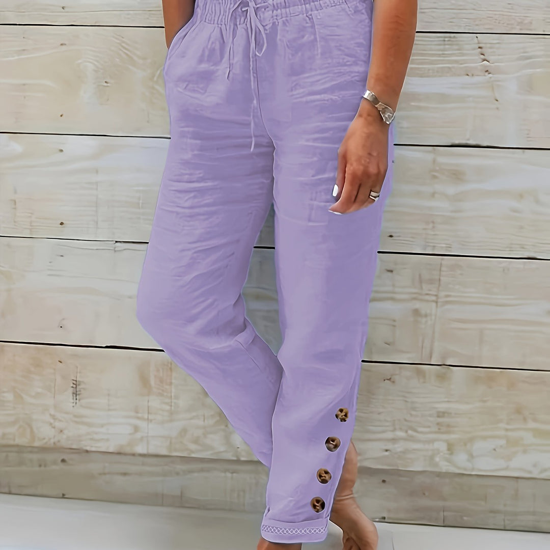 Linnea™ – Pantalon droit slim en coton