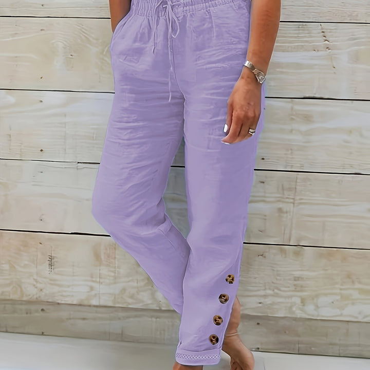 Linnea™ – Pantalon droit slim en coton
