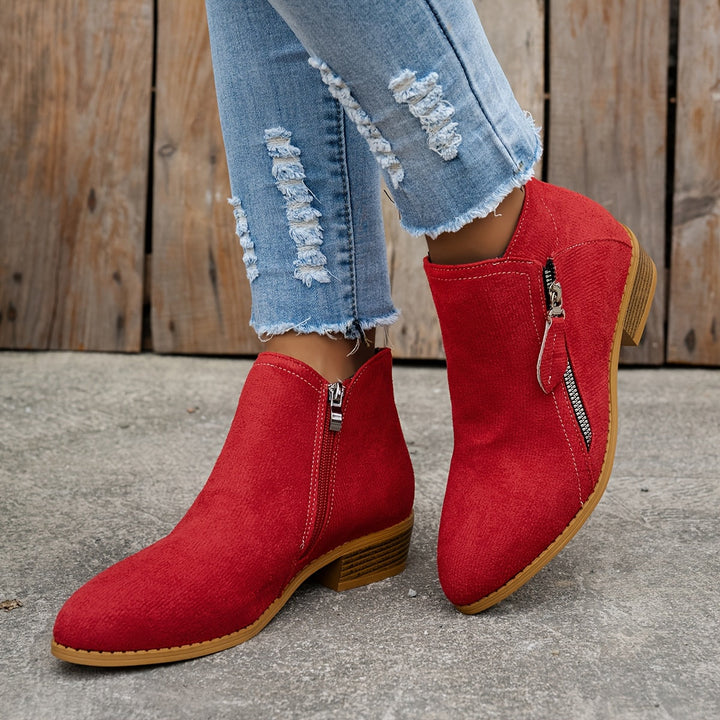 Anneliese | Bottines de cheville confortables avec fermeture éclair et soutien de la voûte plantaire