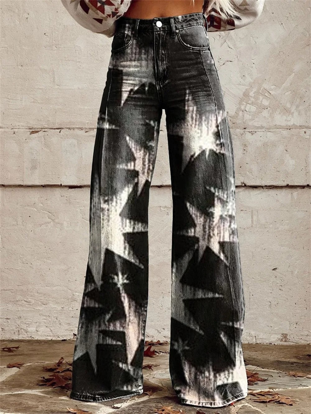 Mia™ - Pantalon large taille haute