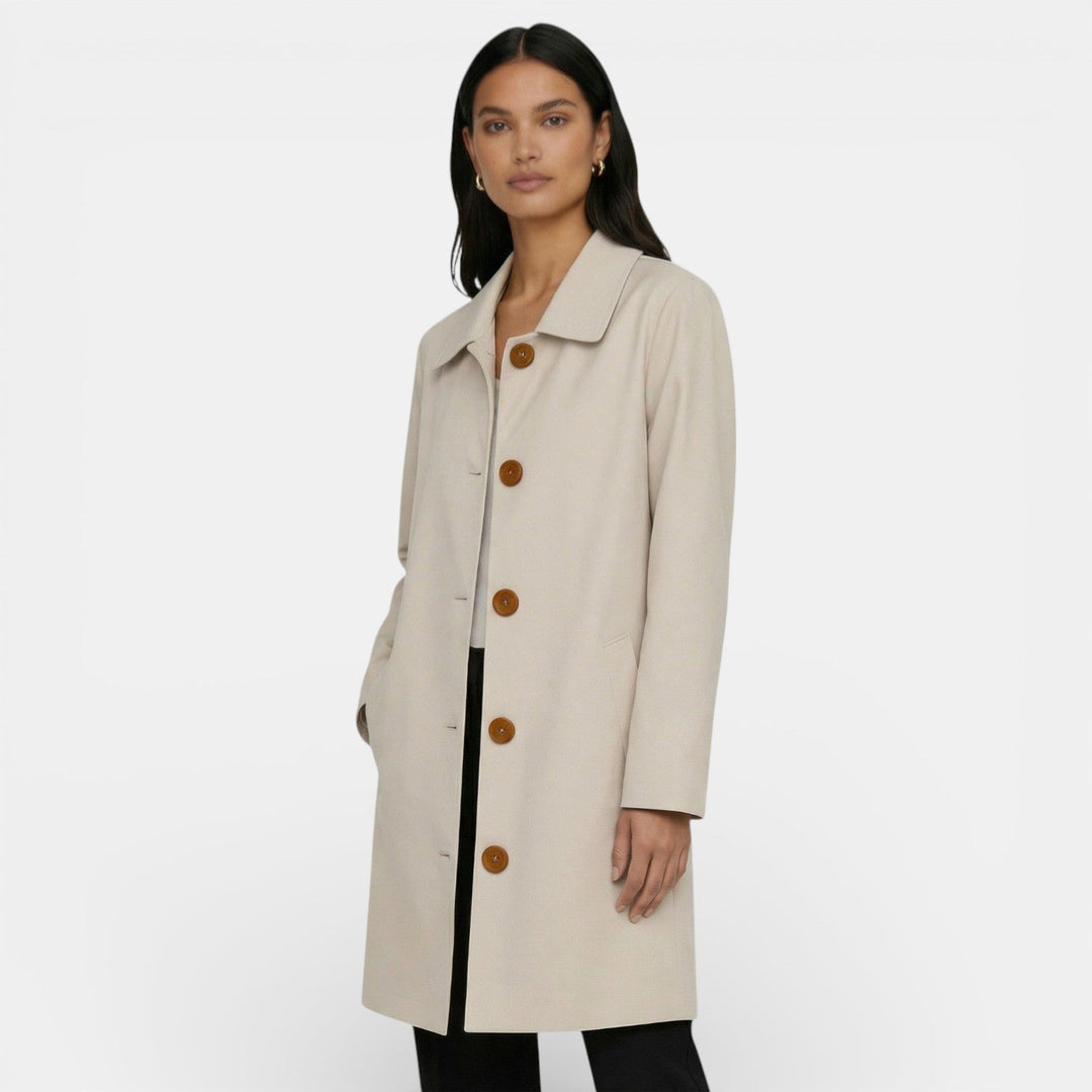 Cordelia | Elegant Women's Midi Trench Coat with Flattering Silhouette and Modern Cut