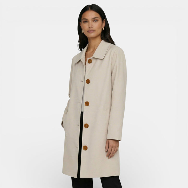 Cordelia | Elegant Women's Midi Trench Coat with Flattering Silhouette and Modern Cut