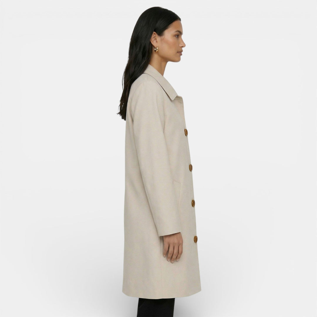 Cordelia | Elegant Women's Midi Trench Coat with Flattering Silhouette and Modern Cut