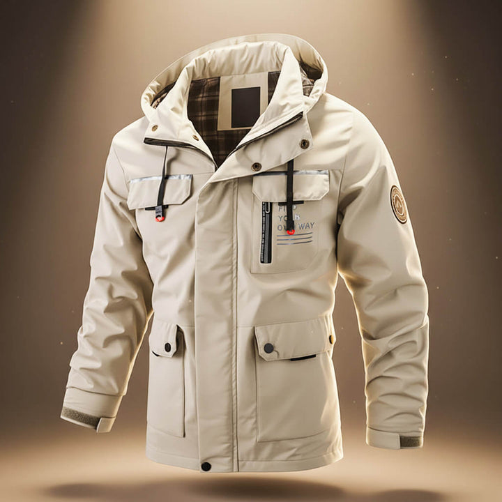 Cody | Tough Men’s Water Resistant Hooded Jacket with Reinforced Pockets