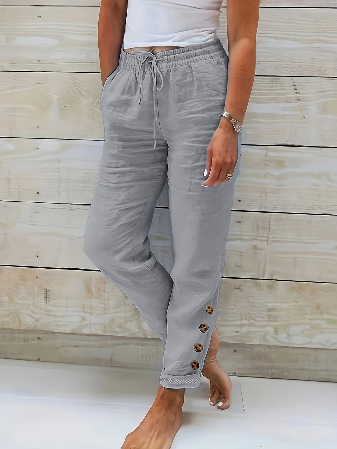 Linnea™ – Pantalon droit slim en coton