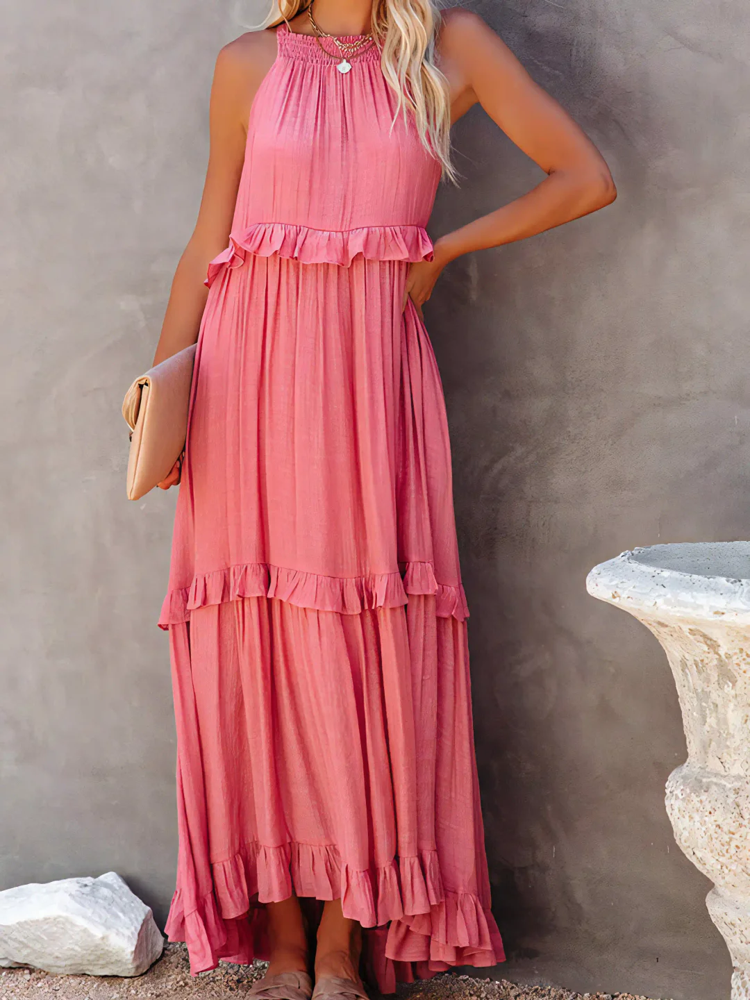 Elsie - Robe maxi à volants