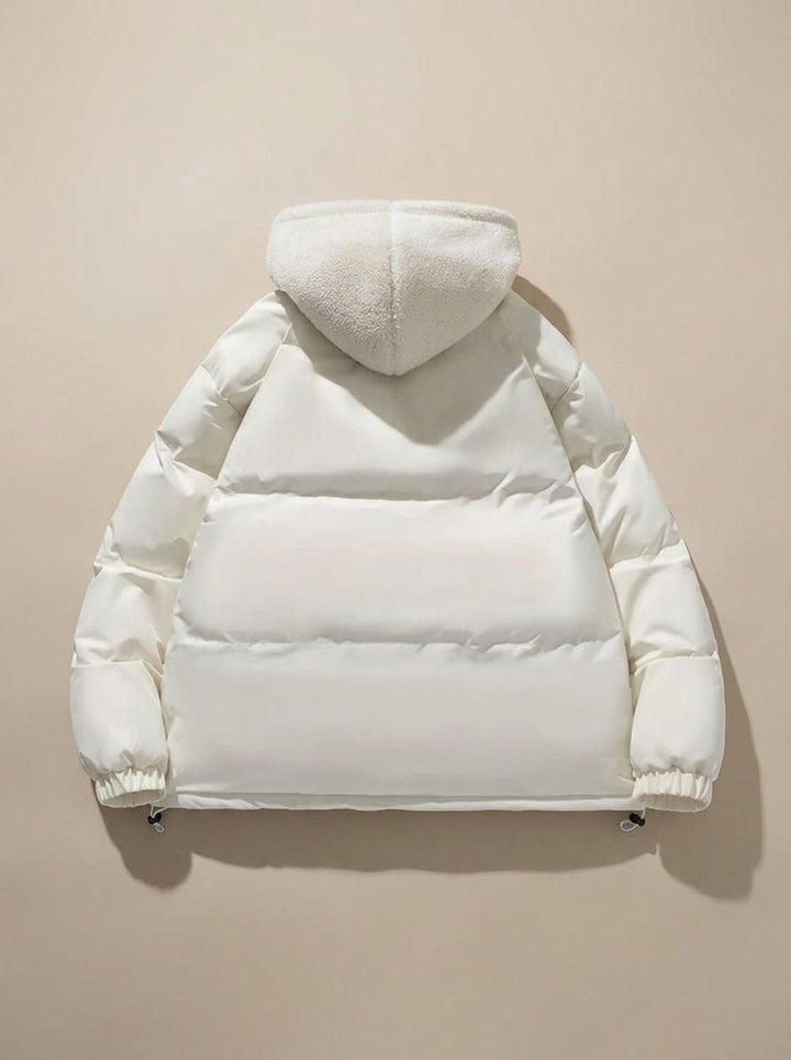 Lucienne | Cozy Hooded Down Jacket with Sherpa Fleece Lining and Quilted Exterior