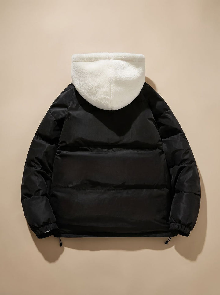 Lucienne | Cozy Hooded Down Jacket with Sherpa Fleece Lining and Quilted Exterior