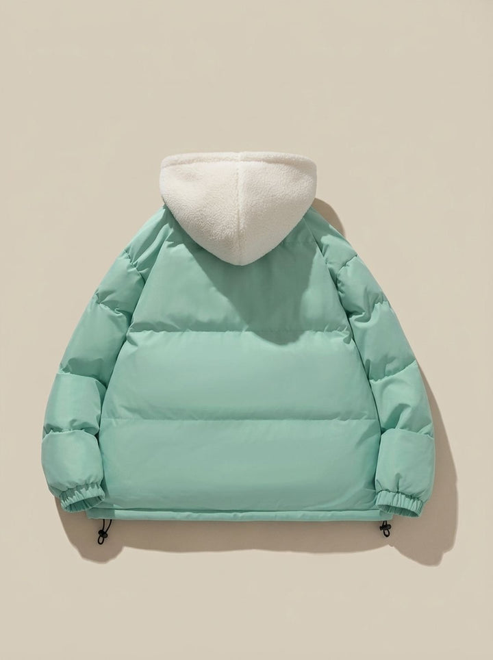 Lucienne | Cozy Hooded Down Jacket with Sherpa Fleece Lining and Quilted Exterior