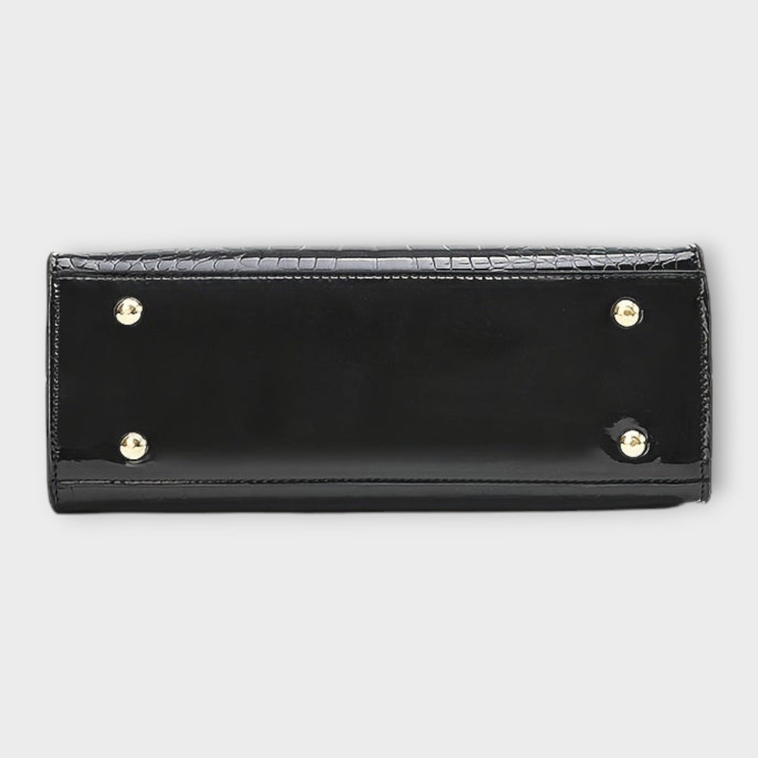 Olivia | Sac à main brillant à motif crocodile