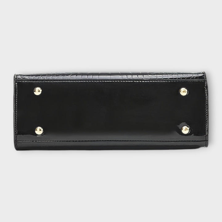 Olivia | Sac à main brillant à motif crocodile