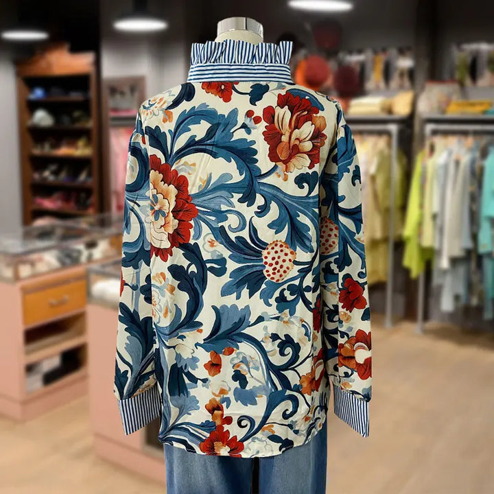 Serenity | Blouse vintage chic à imprimé floral