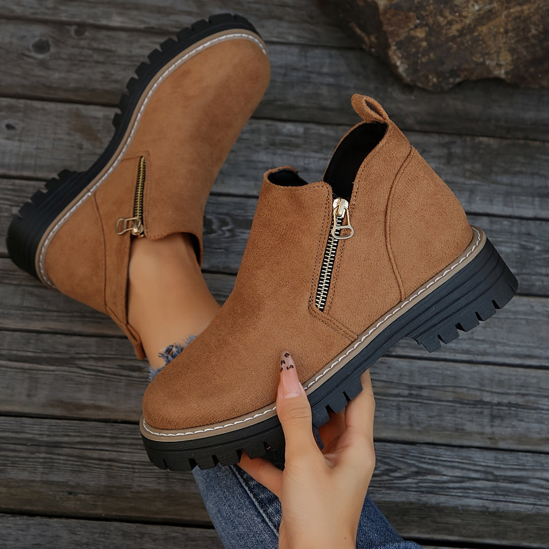 Sable | Reliable Ankle Boots with Non-Slip Grip and Side Zip Entry