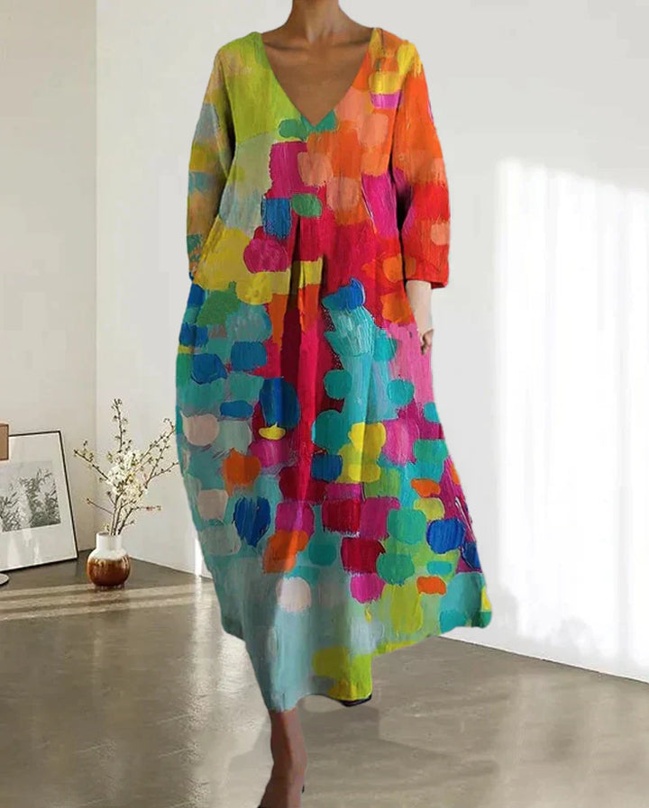 Sandra | Robe imprimée colorée pour femmes