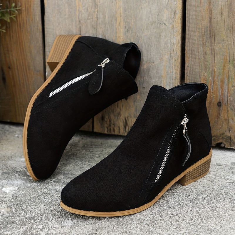 Anneliese | Bottines de cheville confortables avec fermeture éclair et soutien de la voûte plantaire