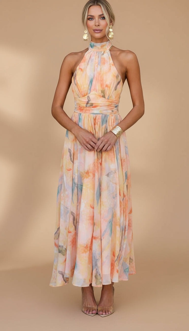 Abigail | Robe longue imprimée