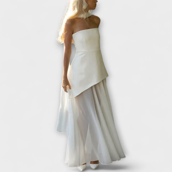Goldie - Robe longue en chiffon