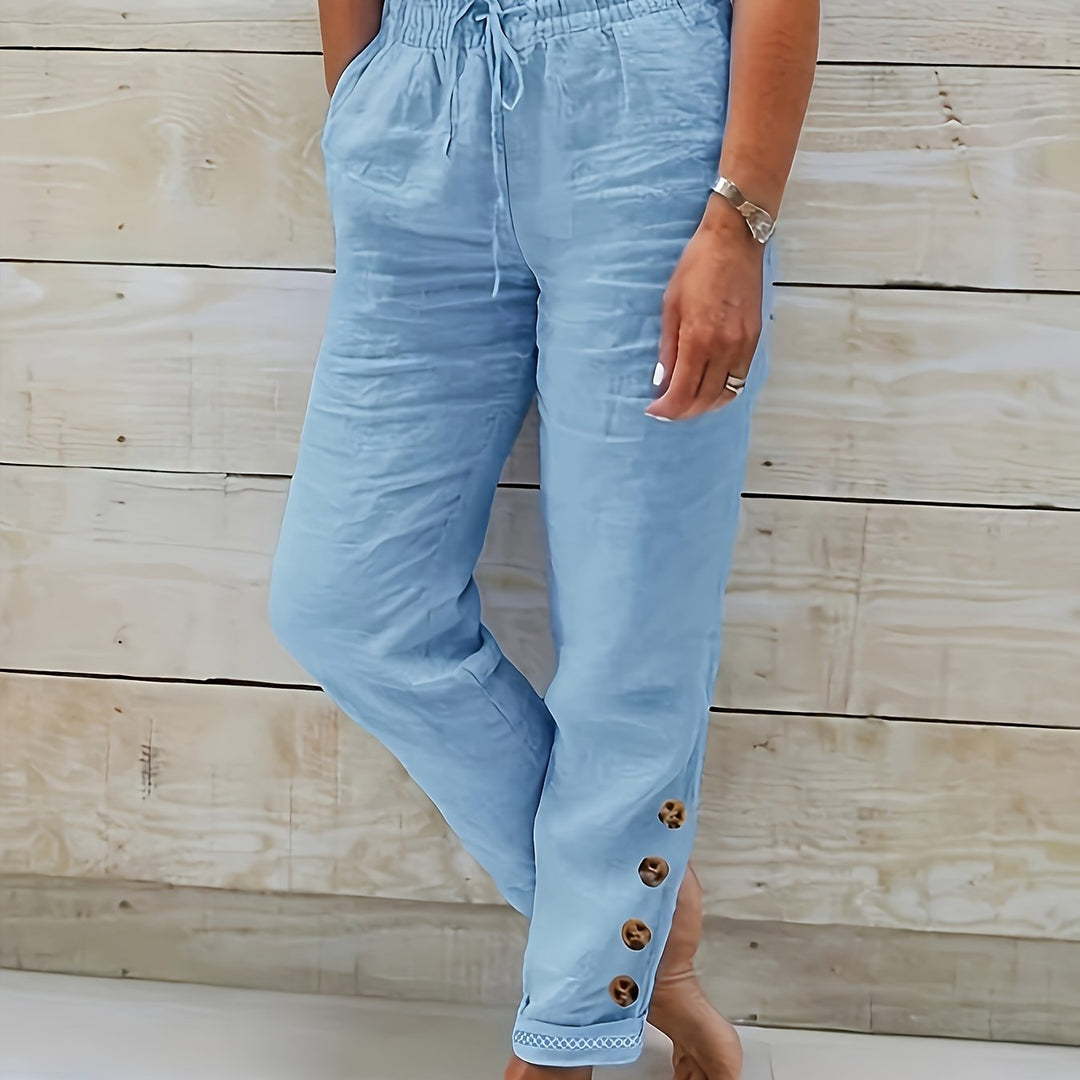 Linnea™ – Pantalon droit slim en coton