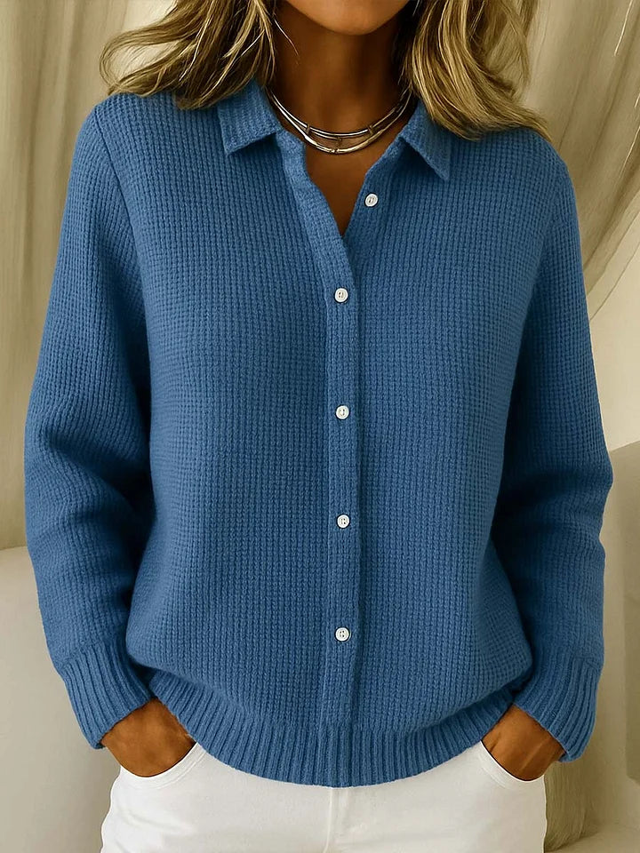 Margot | Gilet en maille raffiné à coupe longue et fermeture boutonnée sur le devant